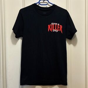 Assholes live forever! Black Graphic Tee - Have a Killer Day. Size small